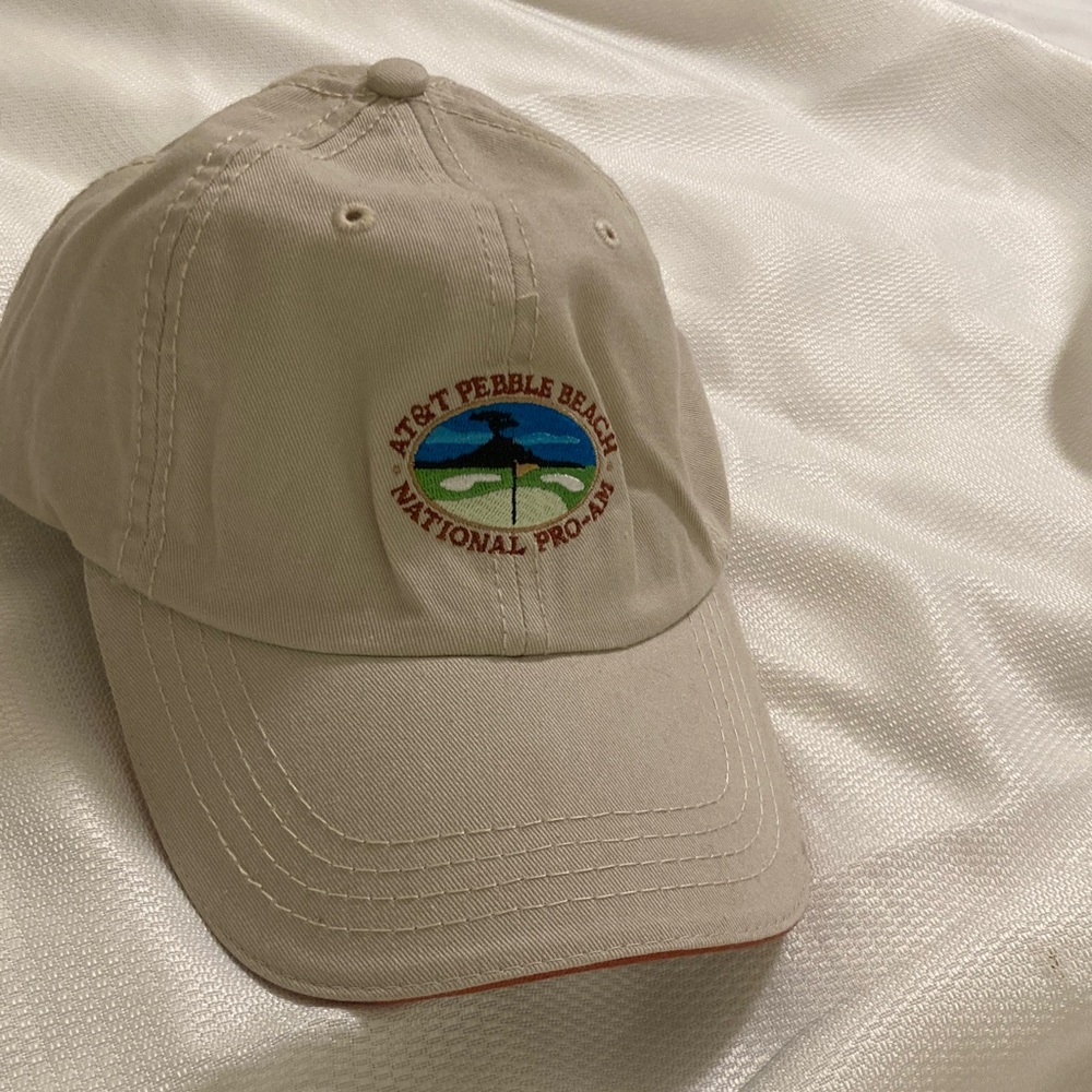 Tan Pebble Beach Embroidered Cap